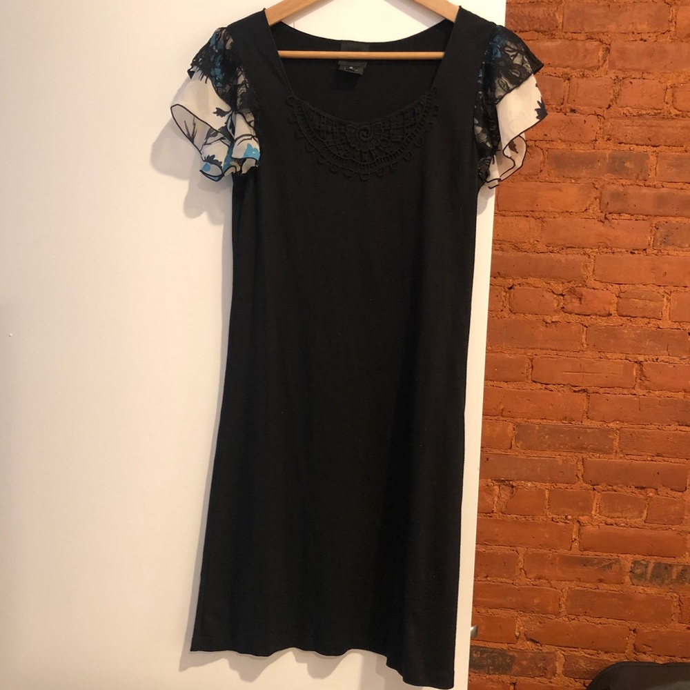 Anna Sui Cotton embroidered dress Small